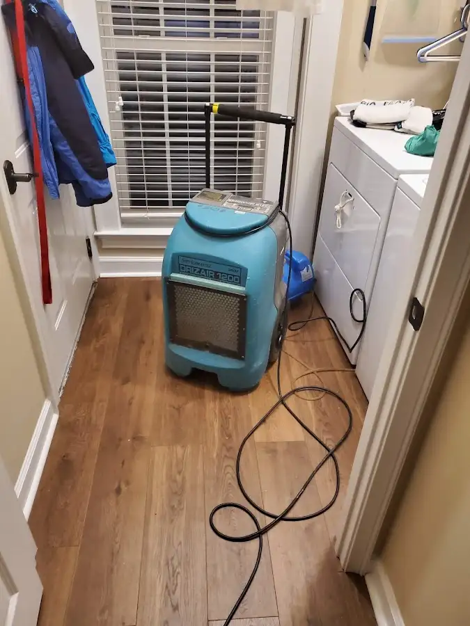 Commercial dehumidifier deployed for Flood Damage Cleanup in Shrewsbury